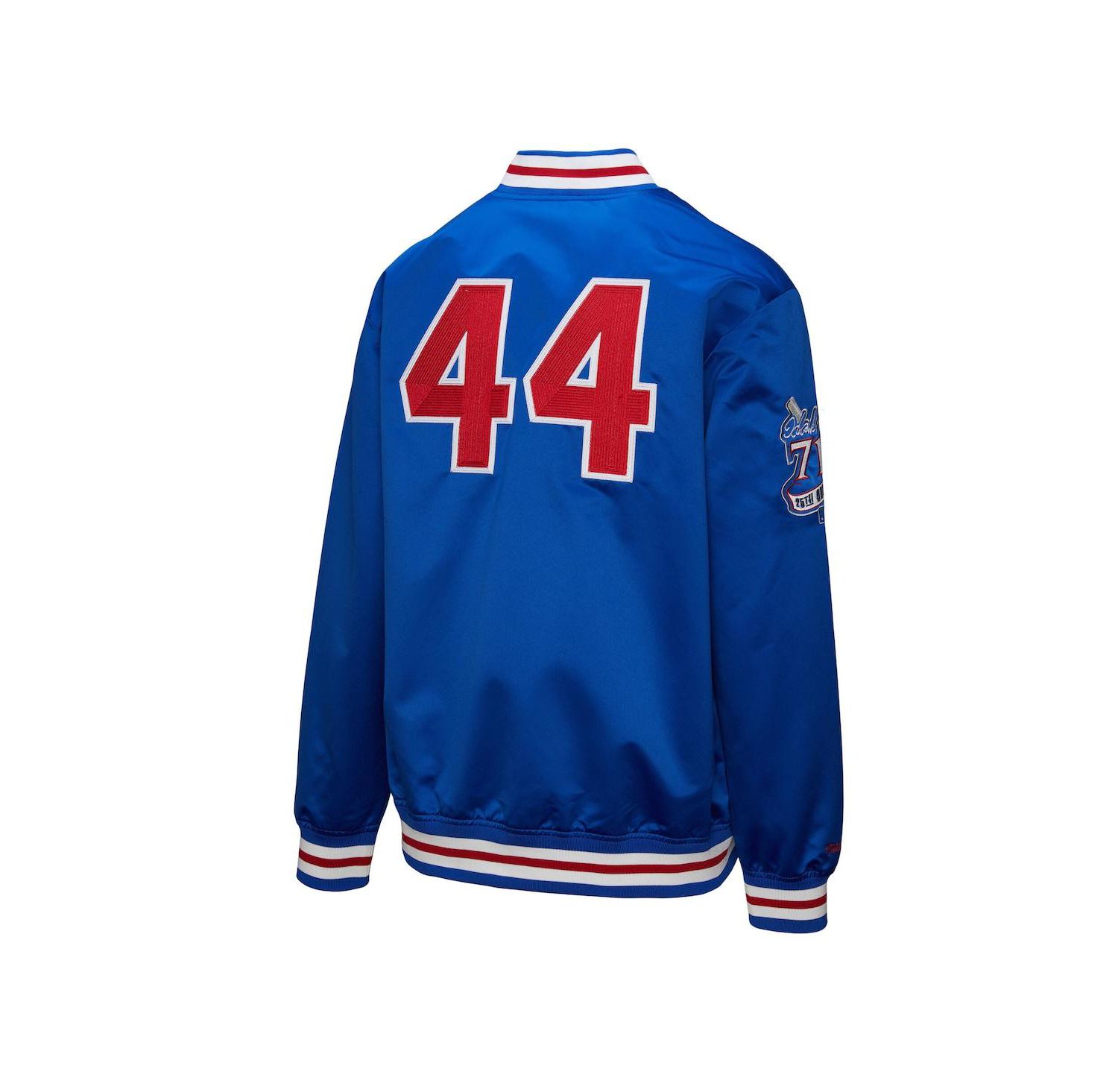 Men's Hank Aaron Royal Atlanta Braves Legends Collection Vintage Satin Full-Snap Jacket