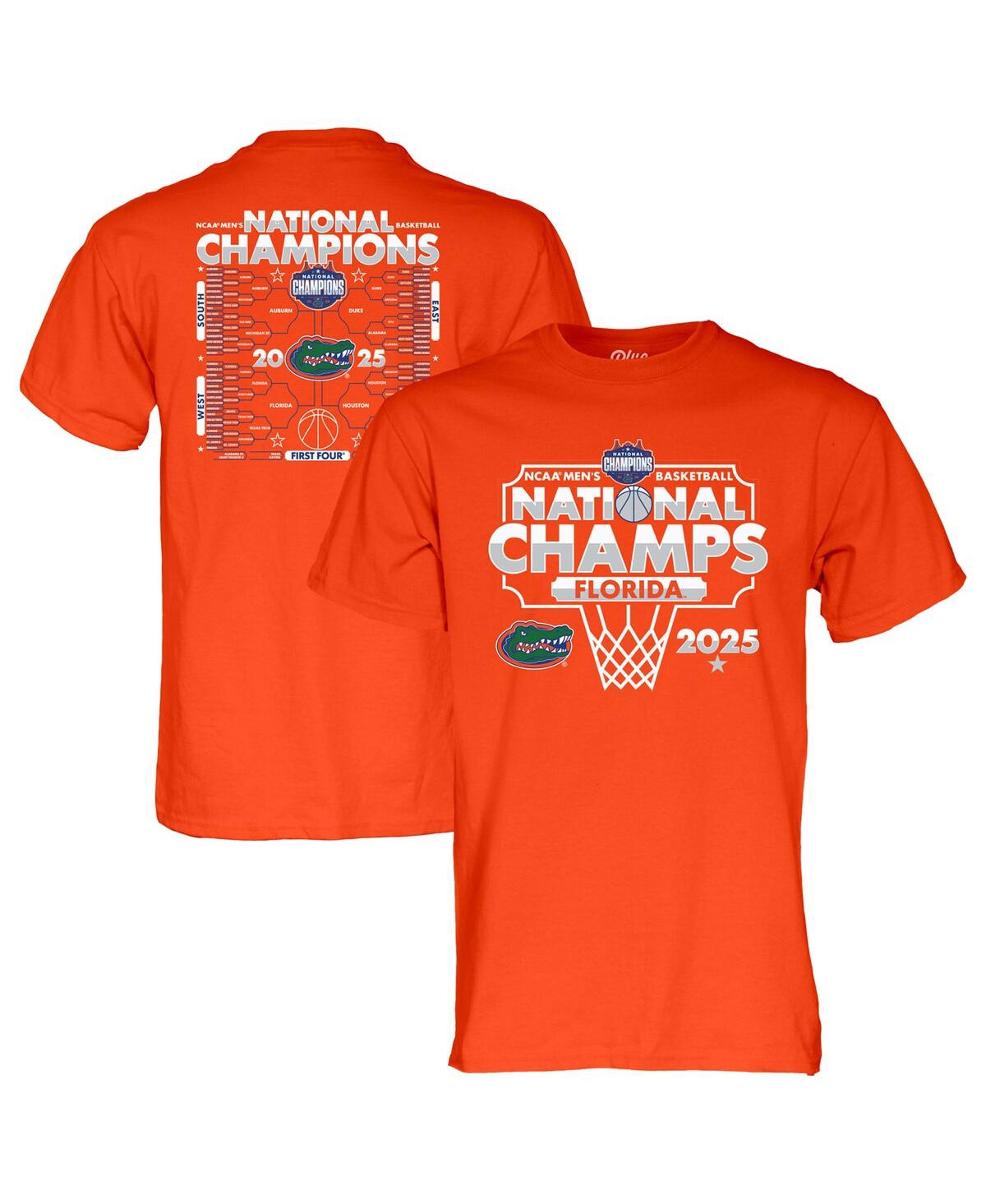 Men's Orange Florida Gators 2025 Ncaa Men's Basketball National Champions Bracket T-Shirt - Orange