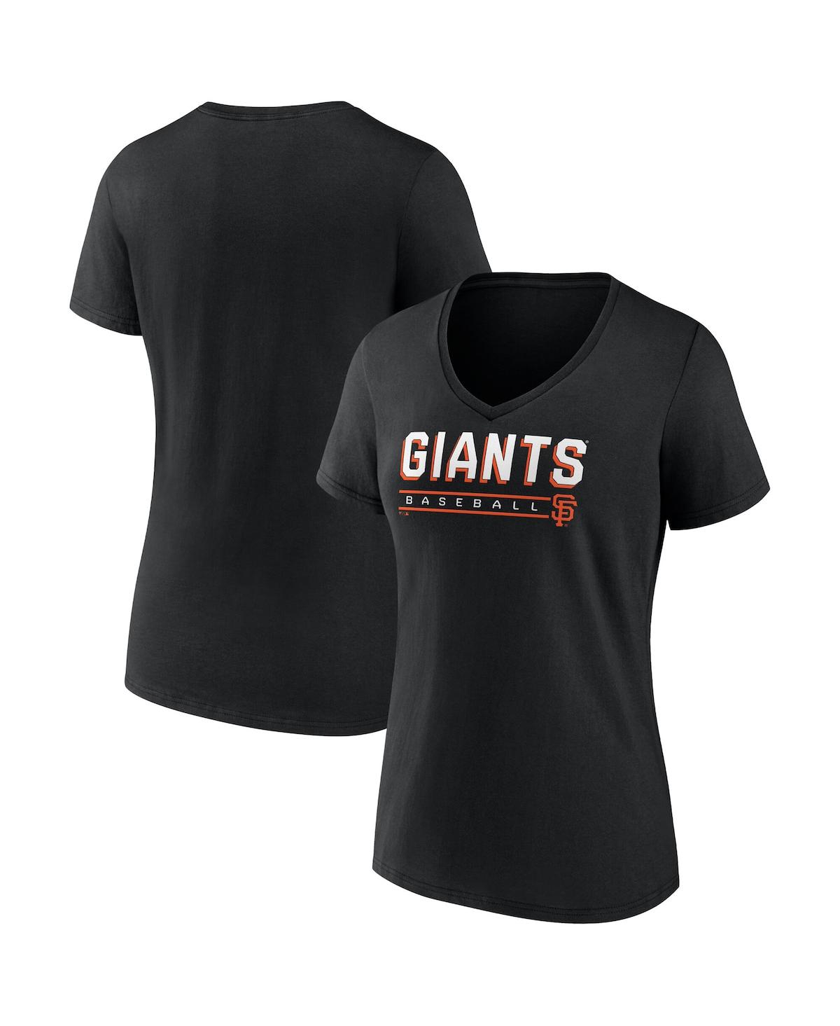 Fanatics Women's Black San Francisco Giants V-neck T-shirt