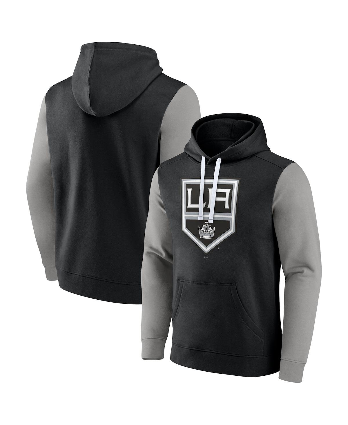 Fanatics Men's Black Los Angeles Kings Team Pullover Hoodie In Black
