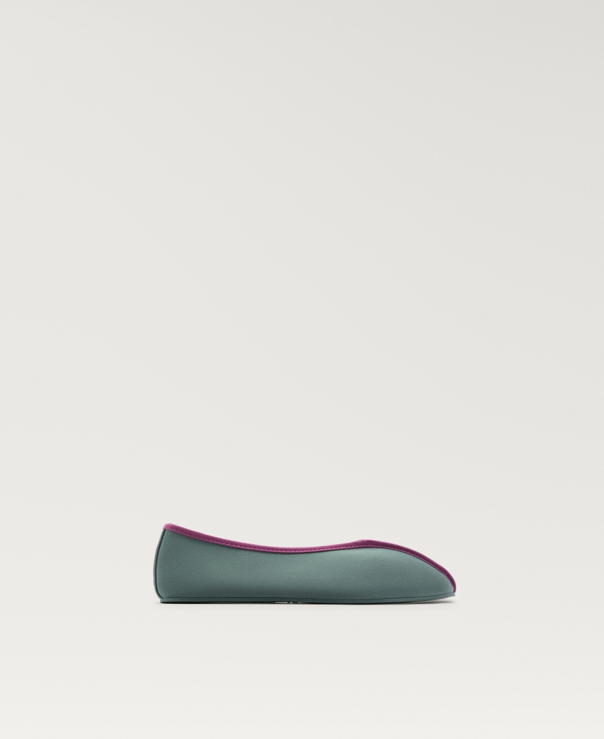 Shop Mango Women's Satin Contrast Piping Ballerina Shoes
