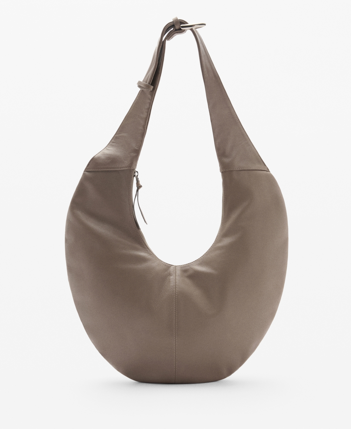 Mango Women's Half-moon Leather Bag