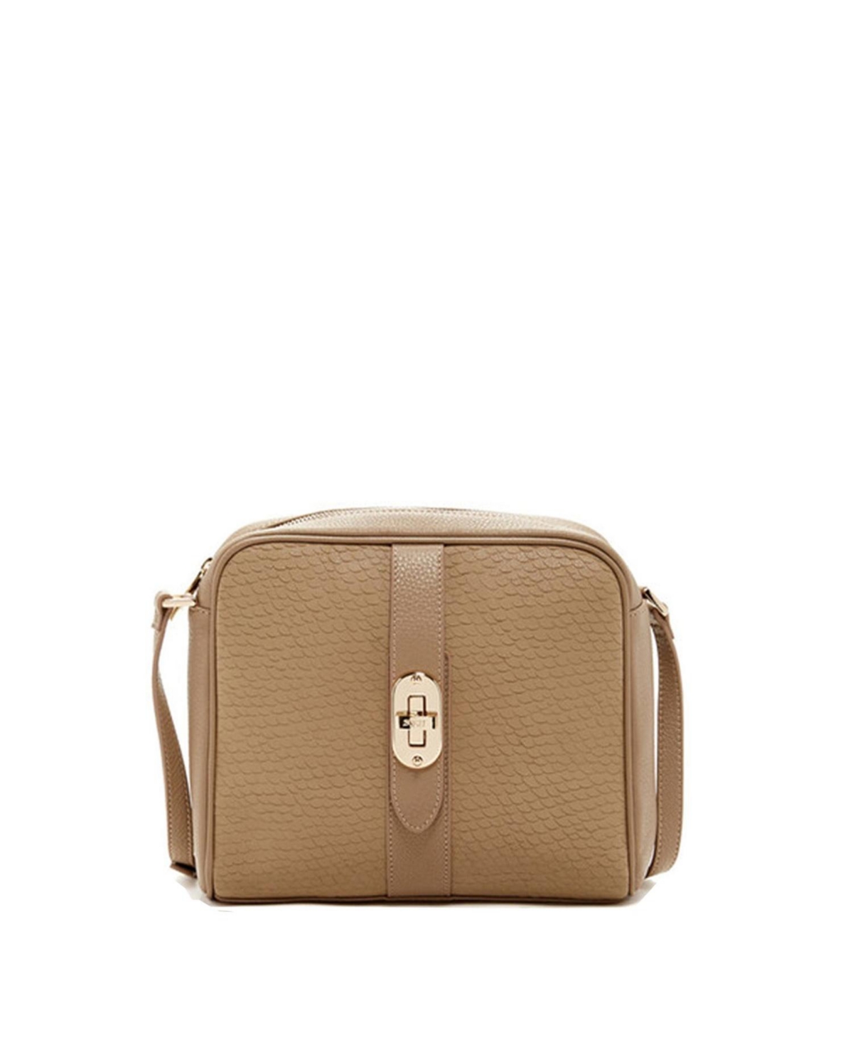 Leather Crossbody Bag for Women Medium Size Beige Purse