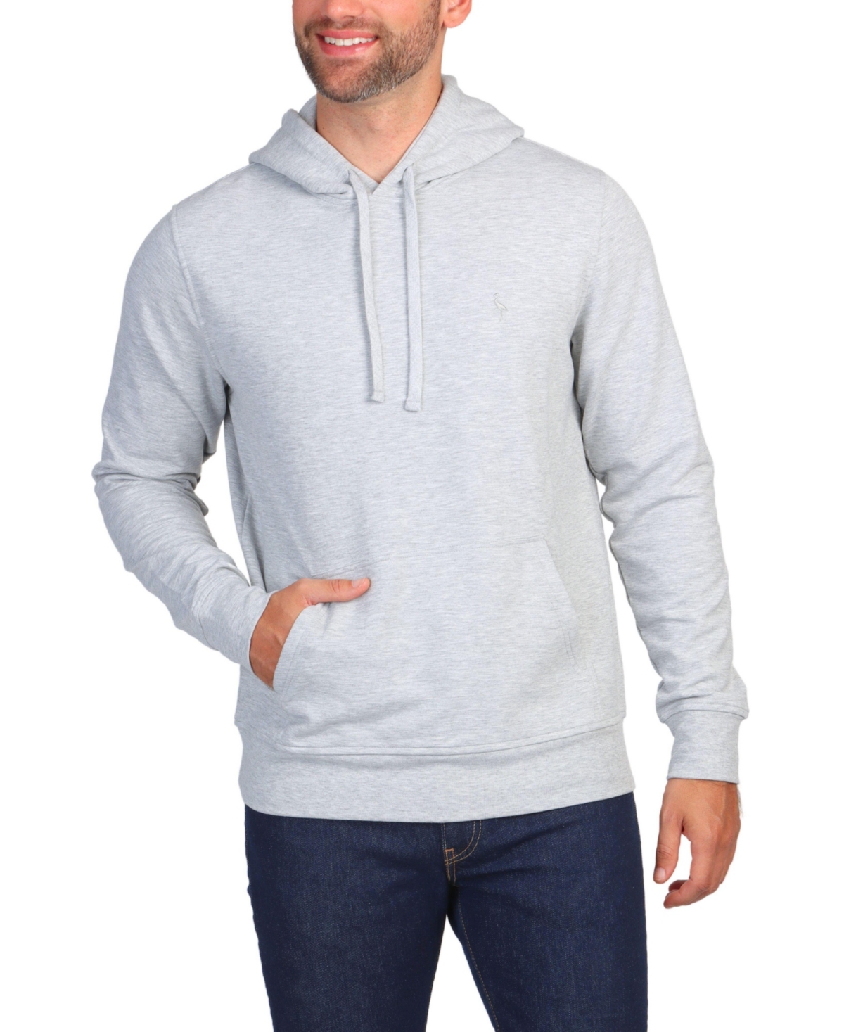 Men's Sueded Fleece Pullover Hoodie - Lt grey heather