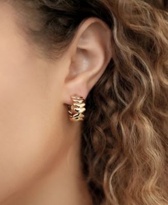 Small Metal Moderna Hoops