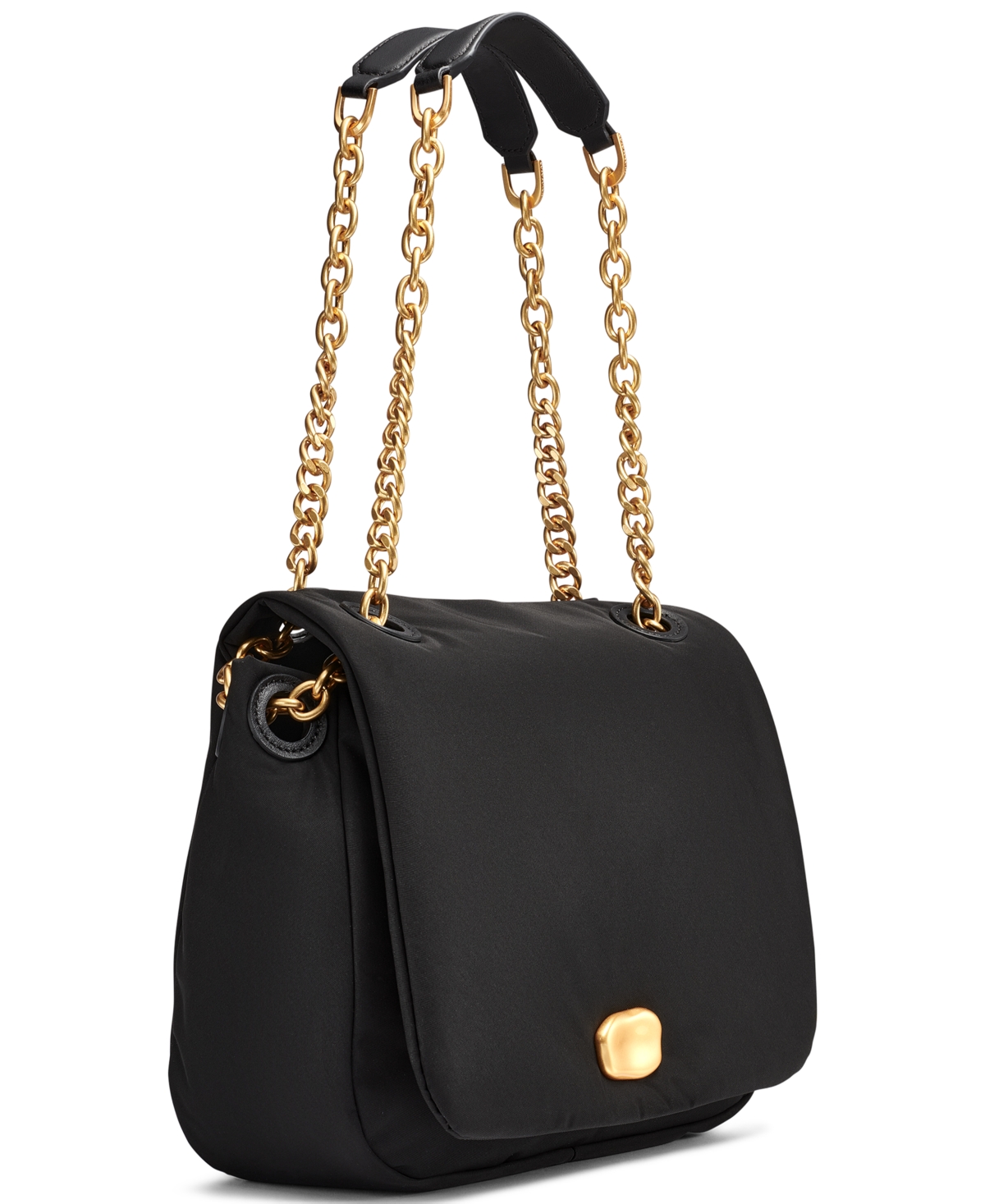 Shop Donna Karan Crepe Small Nylon Shoulder With Chain Strap