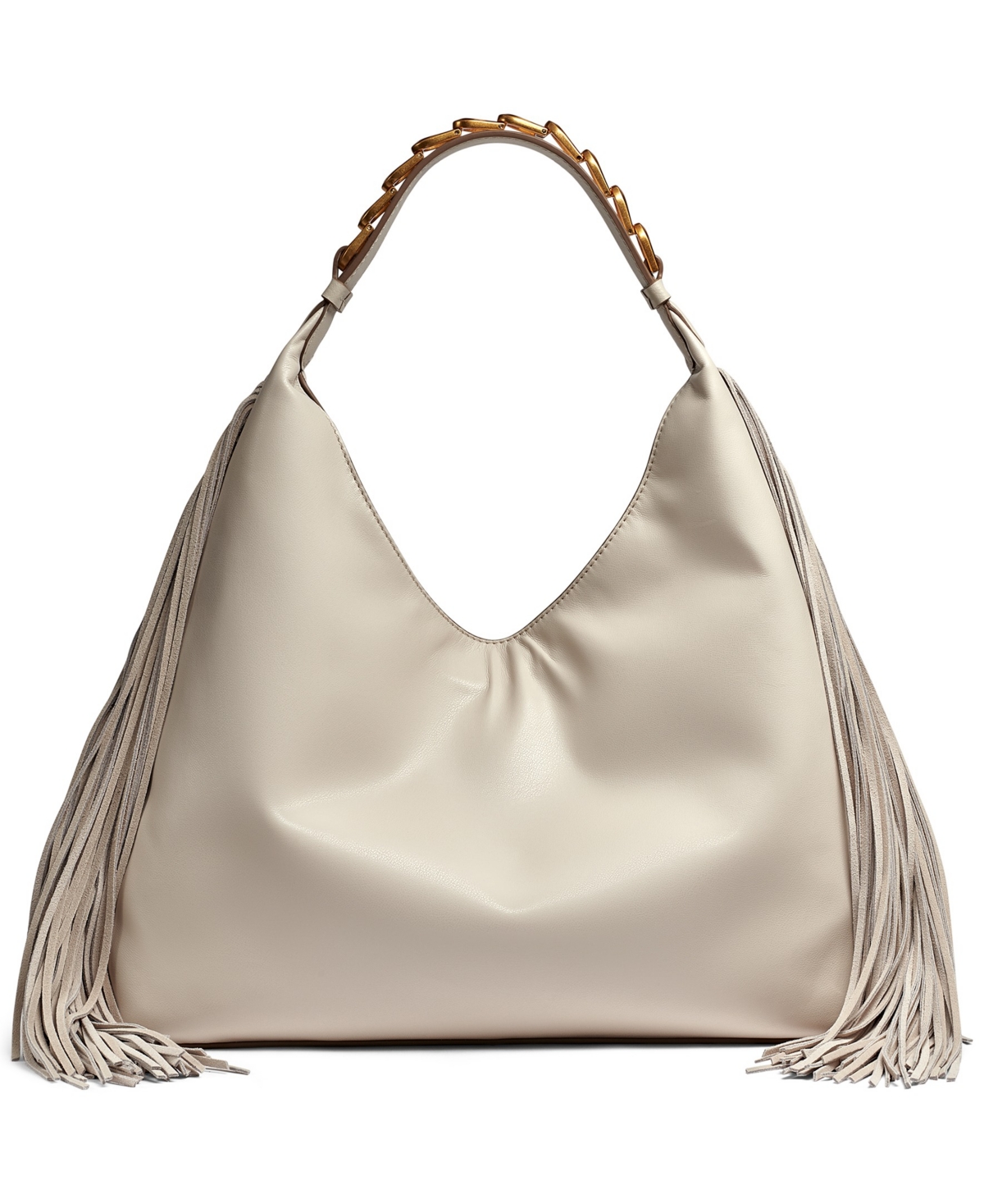 Shop Donna Karan Bellmore Small Fringe Shoulder With Bezel Strap