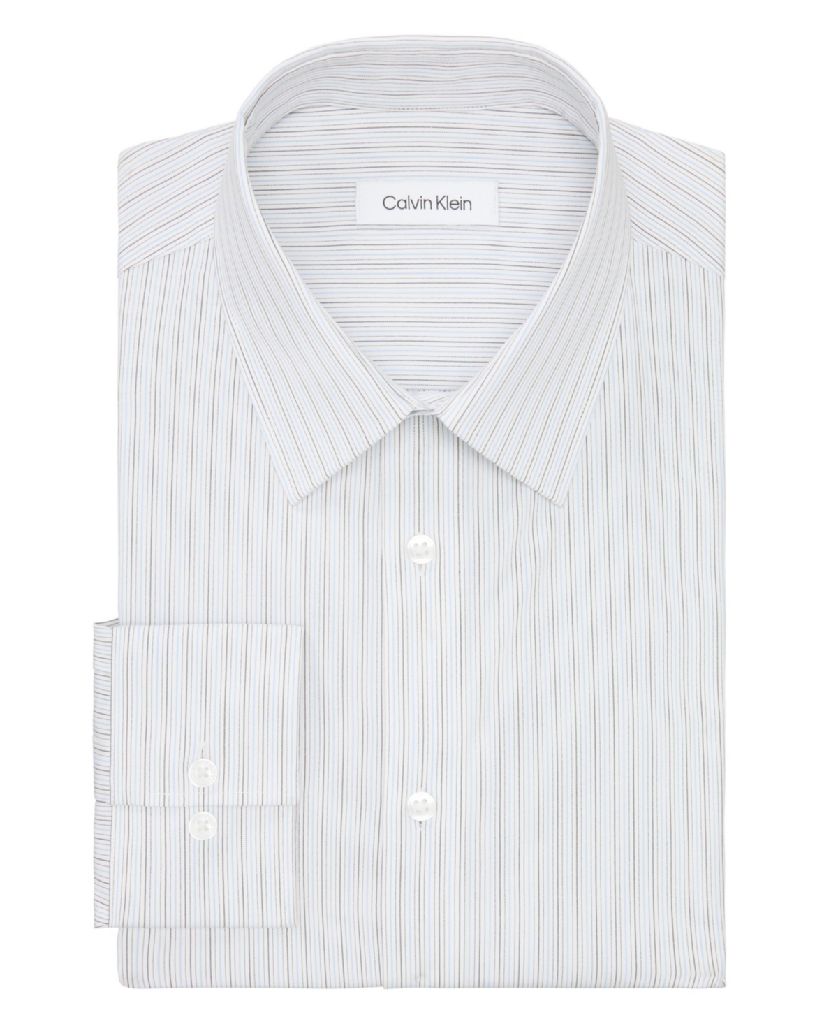 Calvin Klein Steel Dress Shirt Men Light Blue Slim Fit Button Up Fts9 In Blue