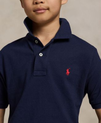 8-20 Boys' Cotton Mesh Logo Polo Shirt