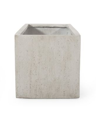Modern Rectangular Concrete Planter: Effortless Outdoor Style with Durability