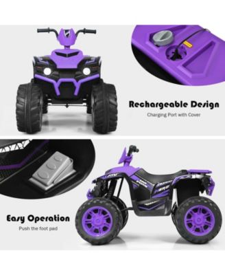 12V Kids Ride on ATV with LED Lights and Treaded Tires and LED lights