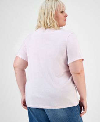 Trendy Plus Rhinestone Hello Kitty Tee
