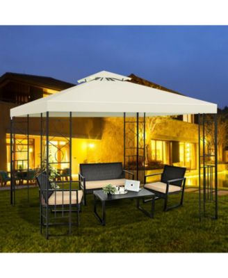 2 Tiers 10 x 10 Feet Patio Gazebo Canopy Tent