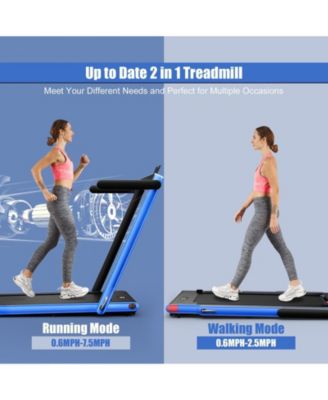 2.25HP 2-in-1 Folding Treadmill with APP and Remote Control Speaker