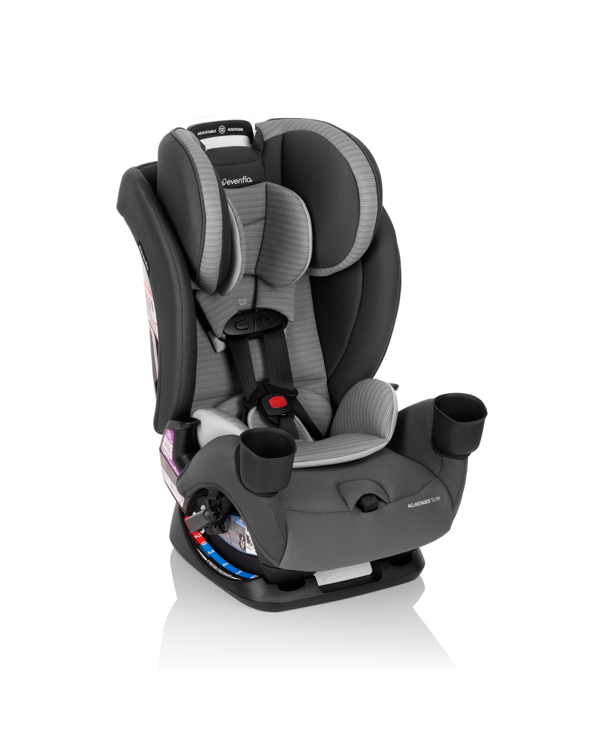 Evenflo Baby All 4 Stages Slim 4 In 1 Convertible Car Seat In Gray
