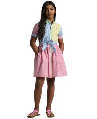 Big Girls Striped Cotton Fun Shirtdress