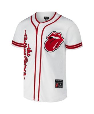 Men's White Rolling Stones Baseball Fashion Jersey