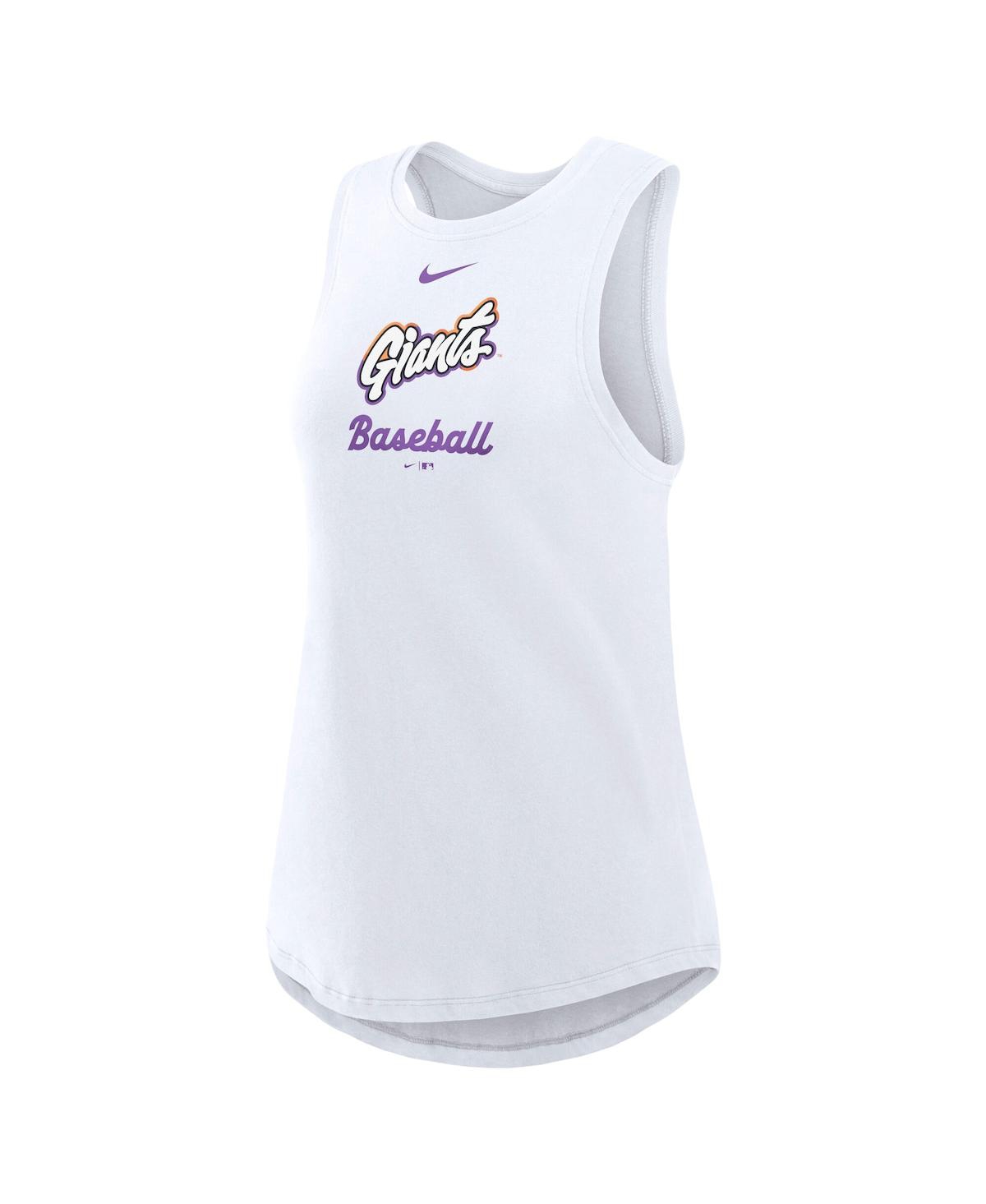 Nike Women's White San Francisco Giants 2025 City Connect Tri-code High Neck Performance Tank Top