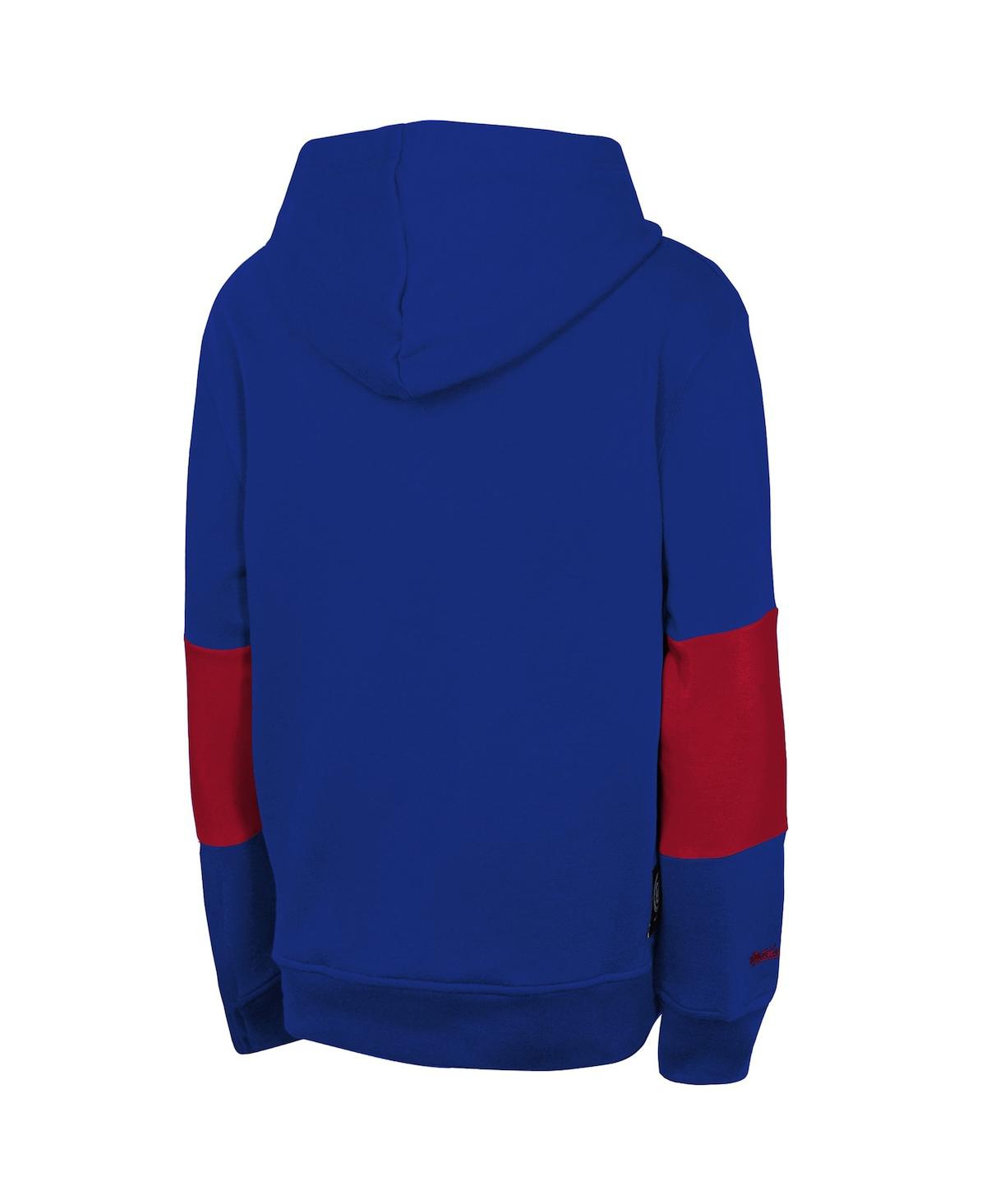 Shop Mitchell & Ness Big Boys And Girls Navy New England Patriots Retro Fleece Pullover Hoodie