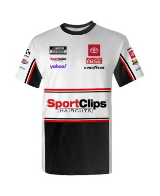 Men's White Denny Hamlin Sport Clips Uniform T-Shirt