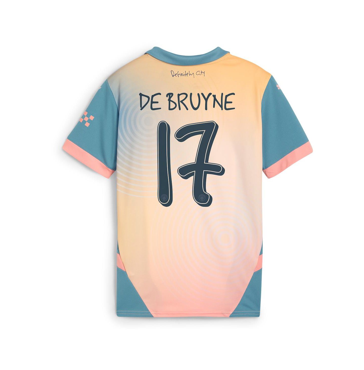 Детское джерси Puma Kevin De Bruyne Manchester City 2024/25 Fourth Replica Player, Blue — фото 2