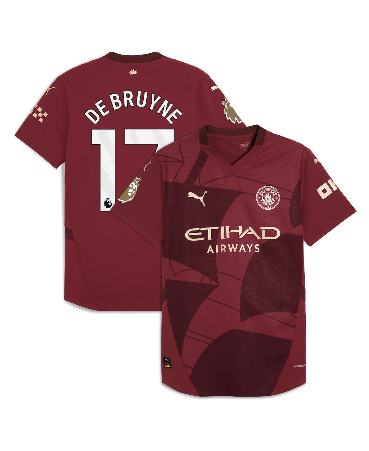 Puma Men's Kevin De Bruyne Burgundy Manchester City 2024/25 Third Authentic Player Jersey