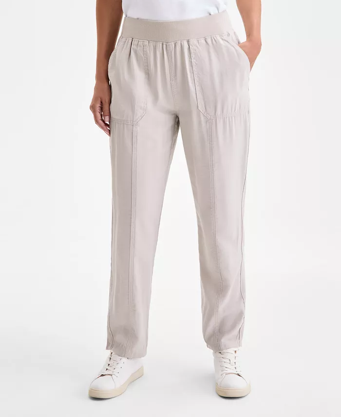 Women's Mid-Rise Pull On Straight-Leg Ankle Pants - thumbnail 6