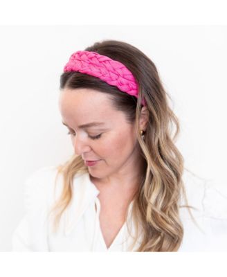 Women's Blushing Braid Headband - Hot Pink