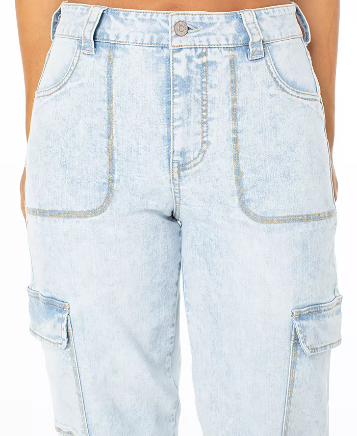 Juniors' High Rise Cargo Jogger Jeans - thumbnail 3