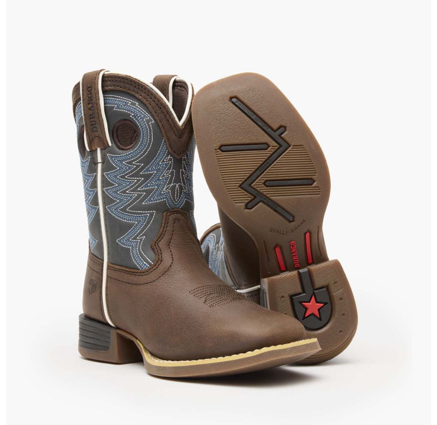 Ботинки Durango Lil' Rebel Pro Blue Western для мальчиков, цвет: Коричневый / Синий — фото 3