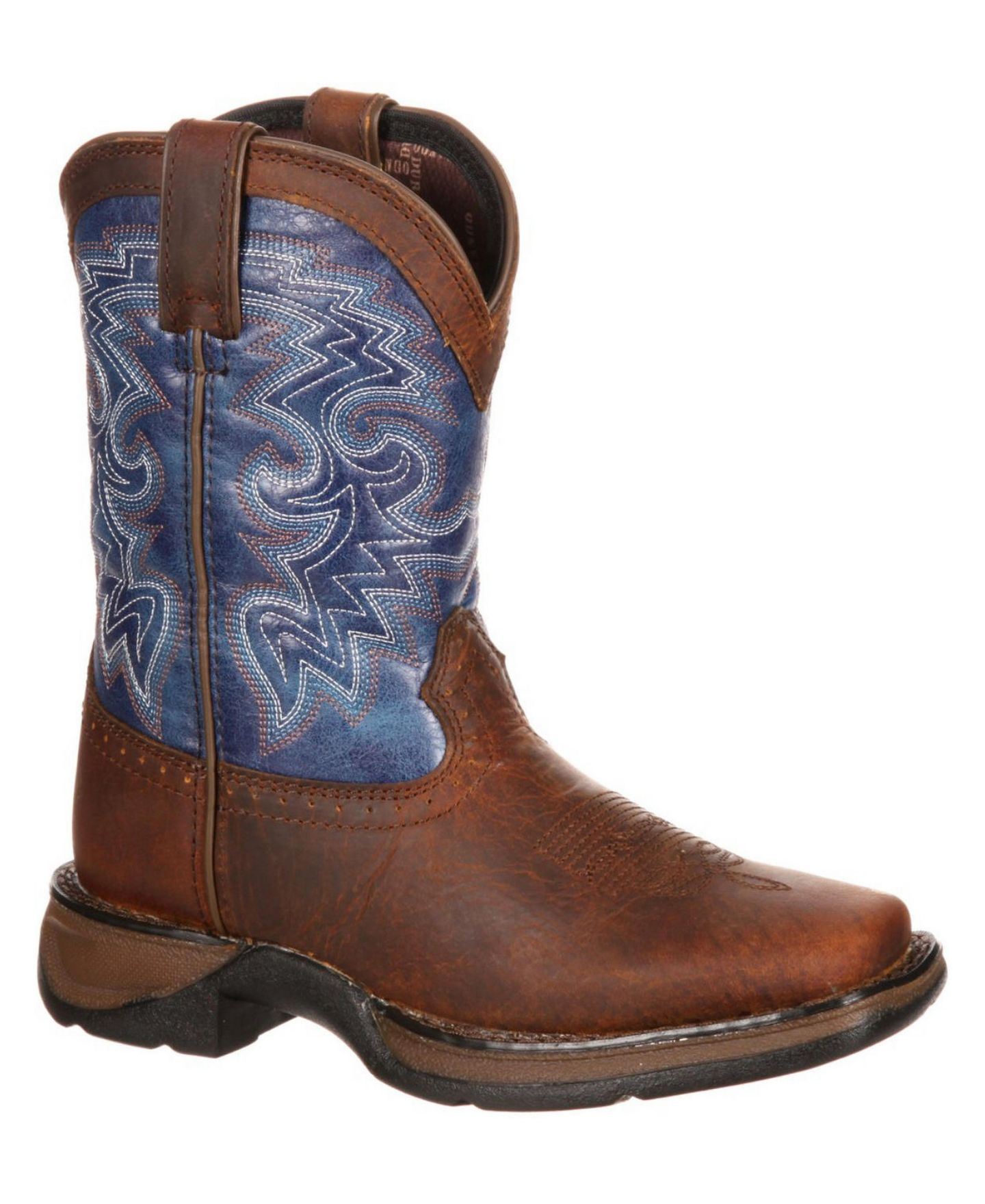 Детские ботинки Durango Lil' Rebel by Western Boot, цвет: Коричневый / Синий — фото 1