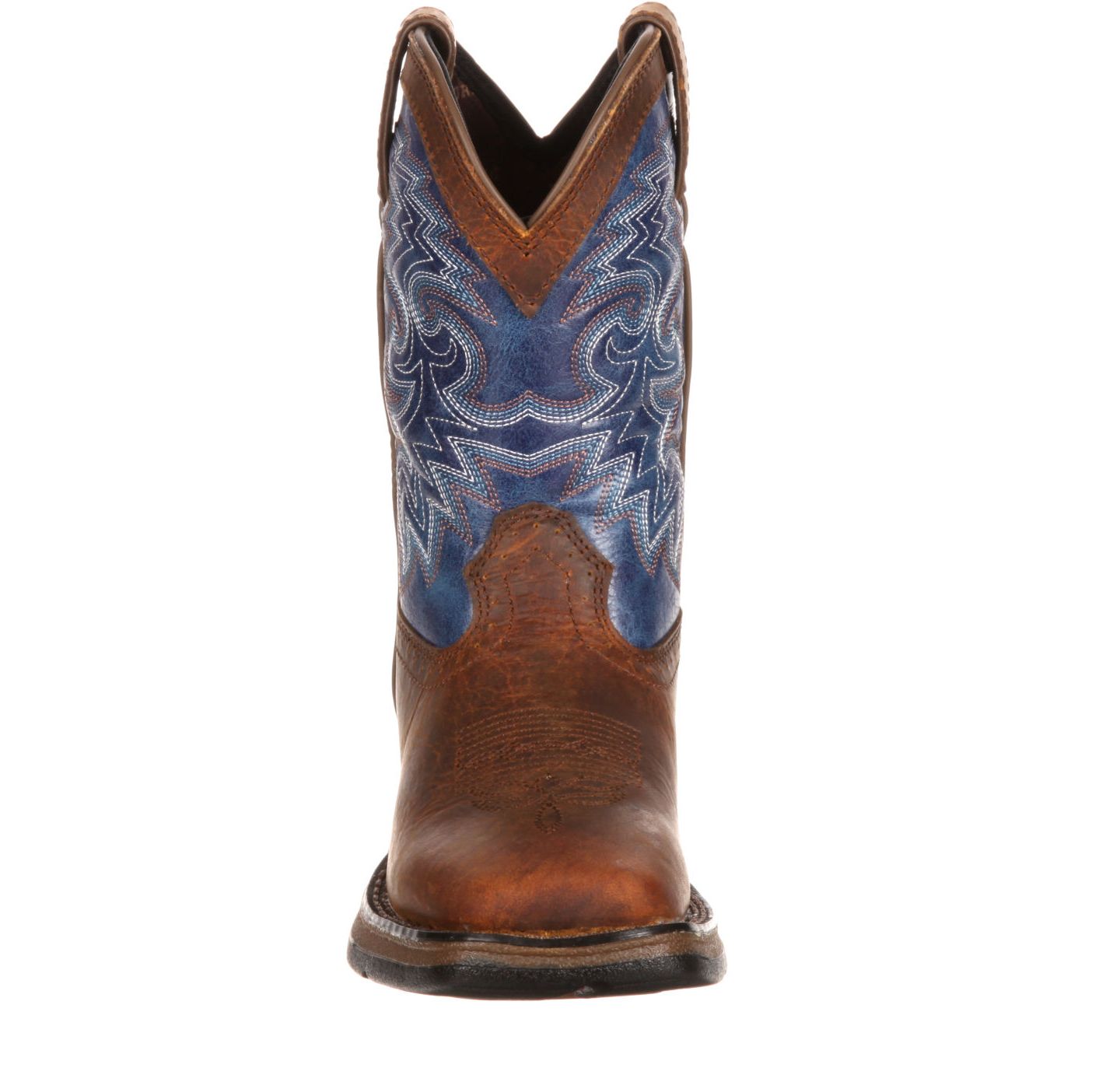 Детские ботинки Durango Lil' Rebel by Big Kid Western Boot, цвет: Коричневый / Синий — фото 3