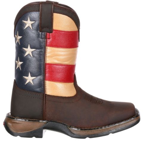 Ботинки Durango Lil' Rebel by Patriotic Western для мальчиков, цвет: Коричневый