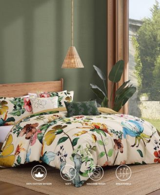 Radiance Bedding 100% Cotton Sateen 5 Piece King Size Reversible Comforter Set