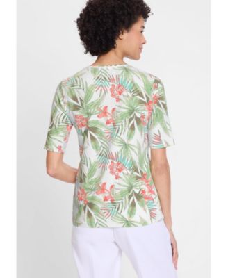 Women's Tropical Print T-Shirt