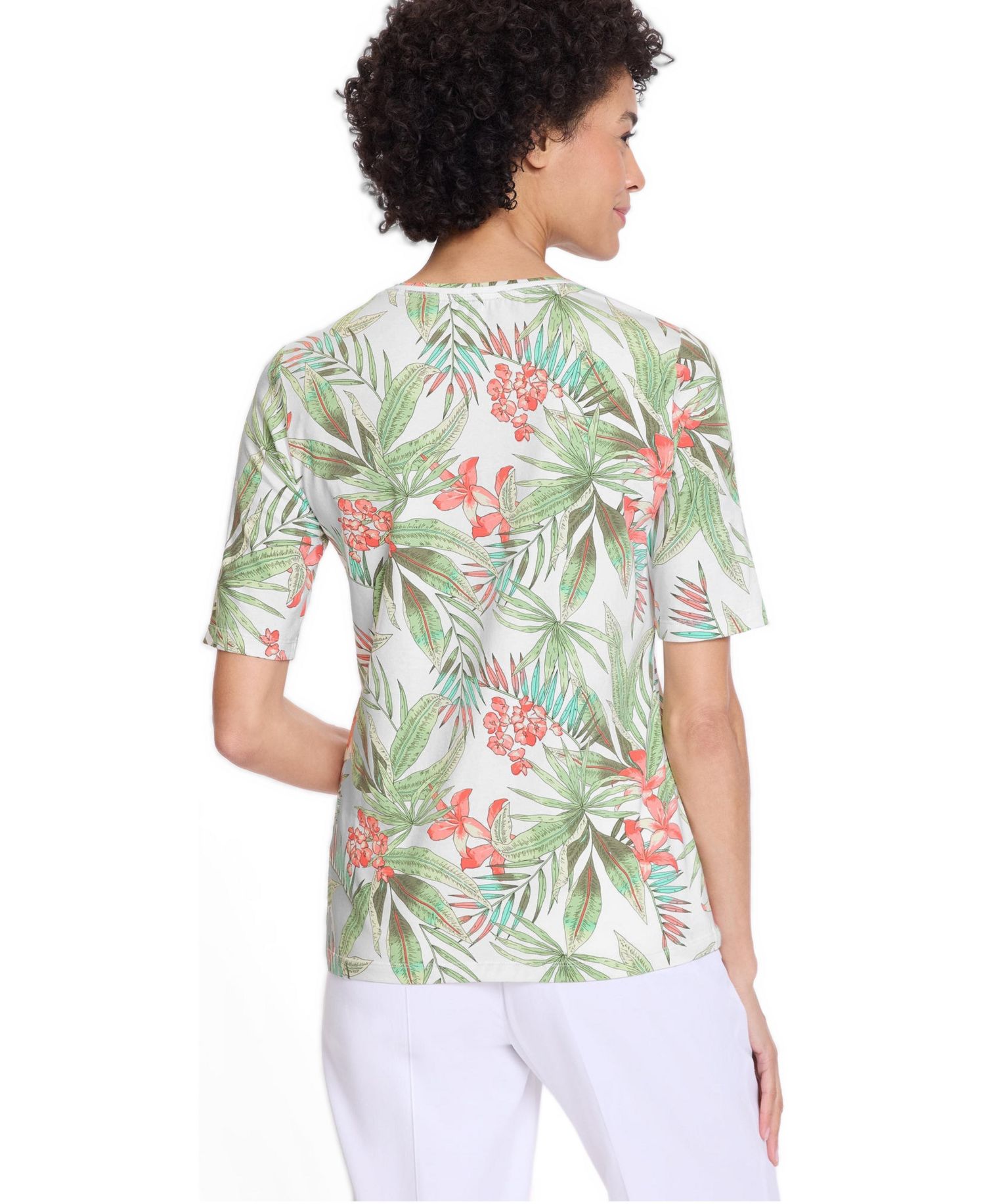 Women's Tropical Print T-Shirt