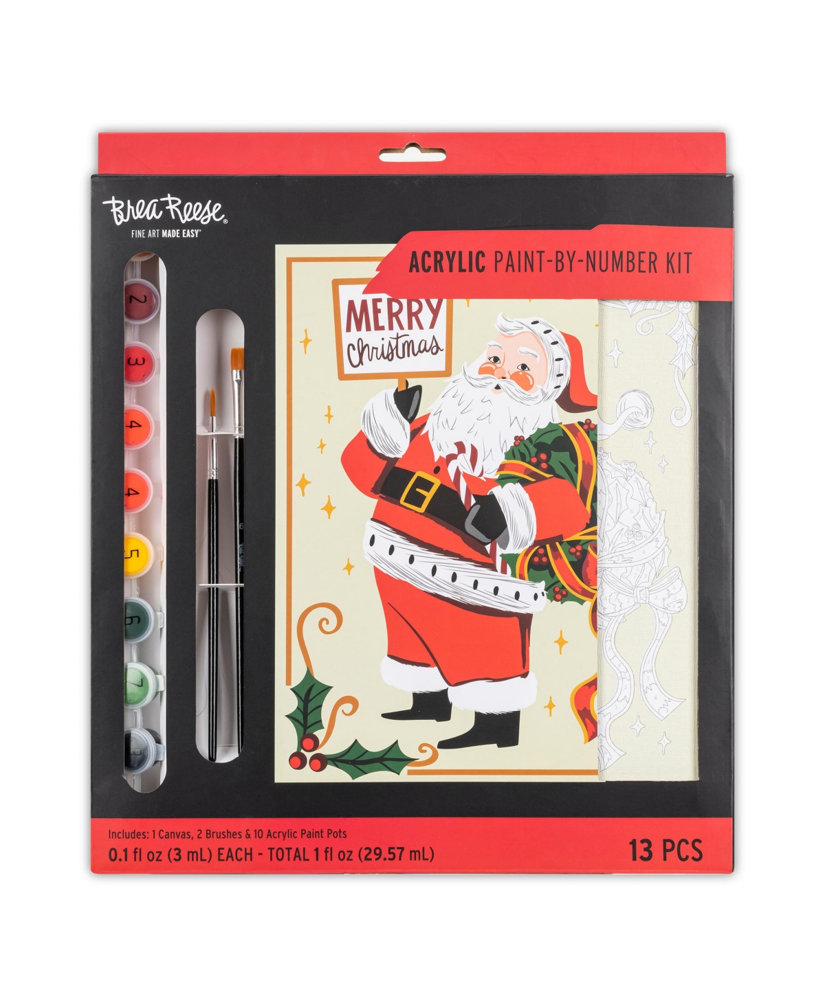 Acrylic Paint-By-Number Kit - Santa