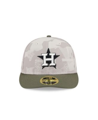 Men's Light Beige/Olive Houston Astros 2025 Armed Forces Day Low Profile 59FIFTY Fitted Hat