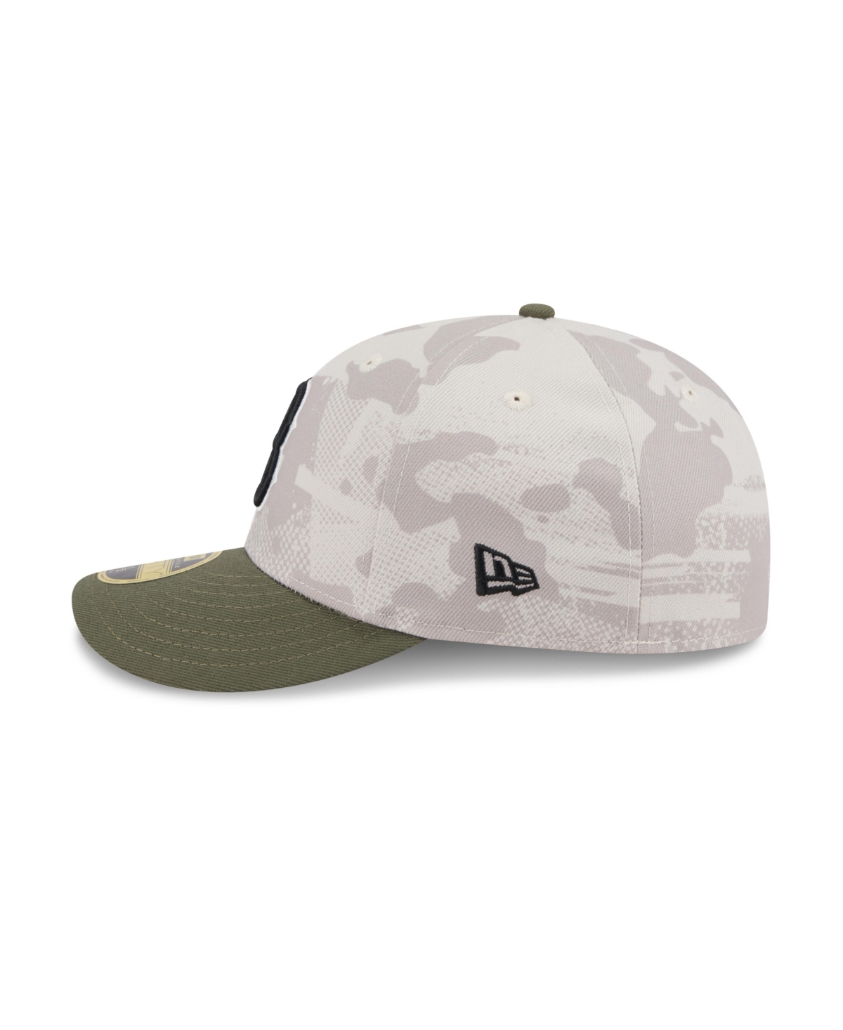 New Era Men's Light Beige/olive Boston Red Sox 2025 Armed Forces Day Low Profile 59fifty Fitted Hat