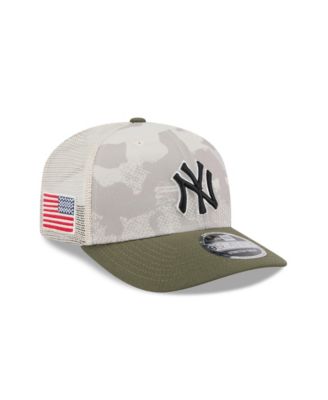 Men's Light Beige/Olive New York Yankees 2025 Armed Forces Day 9SEVENTY Adjustable Hat