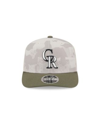 Men's Light Beige/Olive Colorado Rockies 2025 Armed Forces Day 9SEVENTY Adjustable Hat