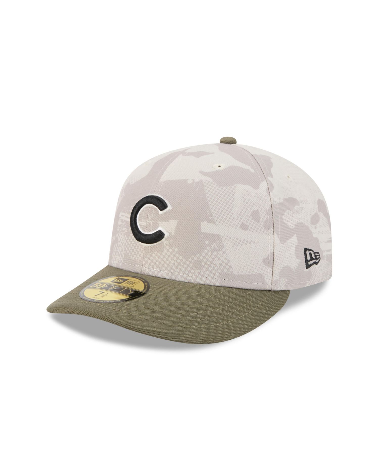 Men's Light Beige/Olive Chicago Cubs 2025 Armed Forces Day 59FIFTY Fitted Hat