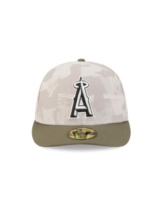 Men's Light Beige/Olive Los Angeles Angels 2025 Armed Forces Day 59FIFTY Fitted Hat