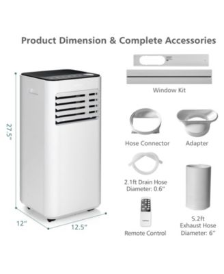 8000 BTU Portable Air Conditioner with Fan