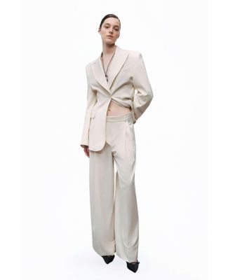 Women's Asymmetric Placket Detail Pants