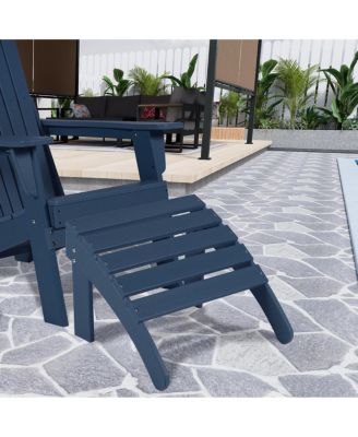 Outdoor Adirondack Ottoman, HDPE Adirondack Chair Ottoman, Outdoor Patio Weather Resistant  for Patio, Porch, Backyard, Garden, Lawn, Deck
