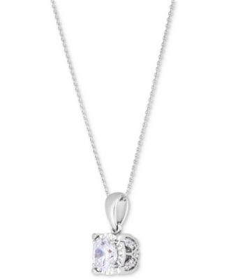Diamond Solitaire 18" Pendant Necklace (3/4 ct. t.w.) in 14k White Gold