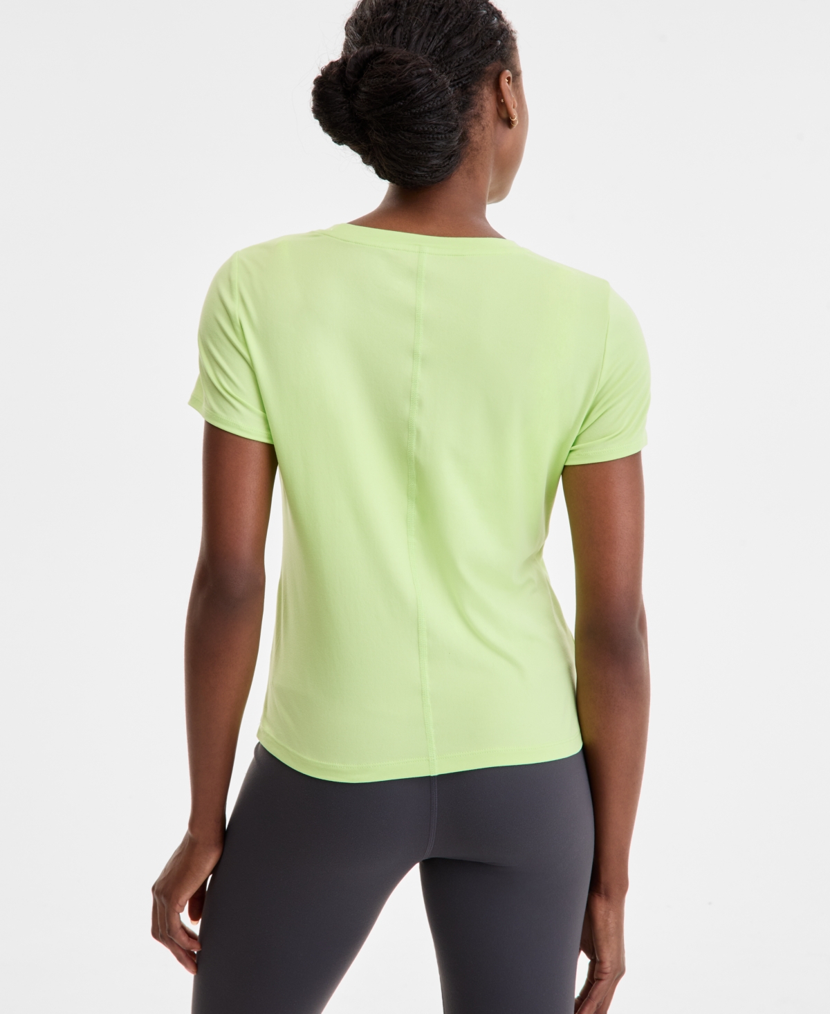 Id Ideology Women's Twist-front Performance T-shirt, Created For Macy's