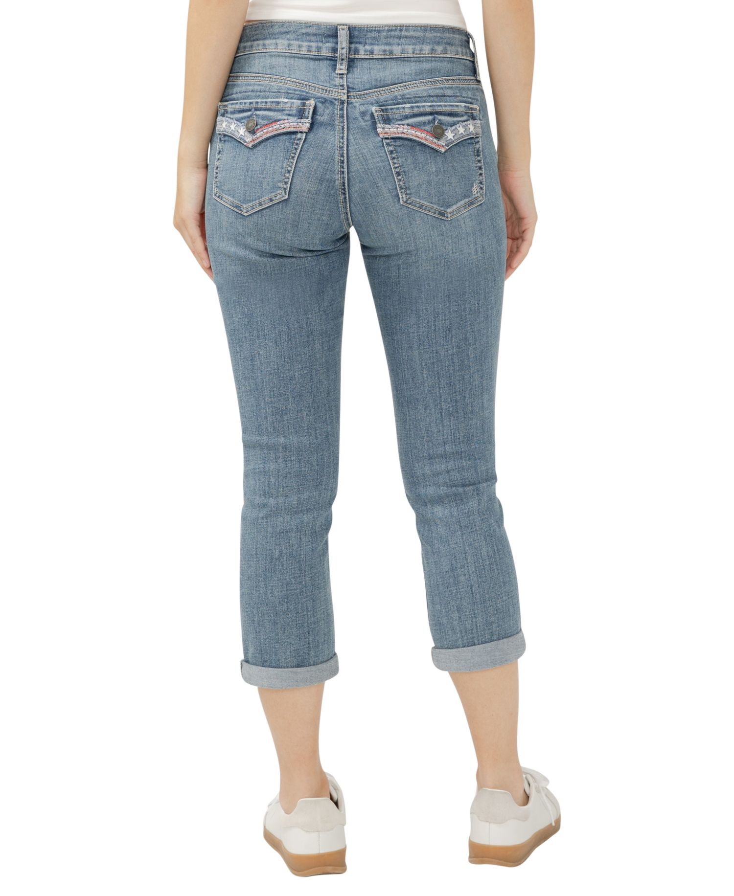 Women's Elyse Mid Rise Comfort Fit Capri Jeans