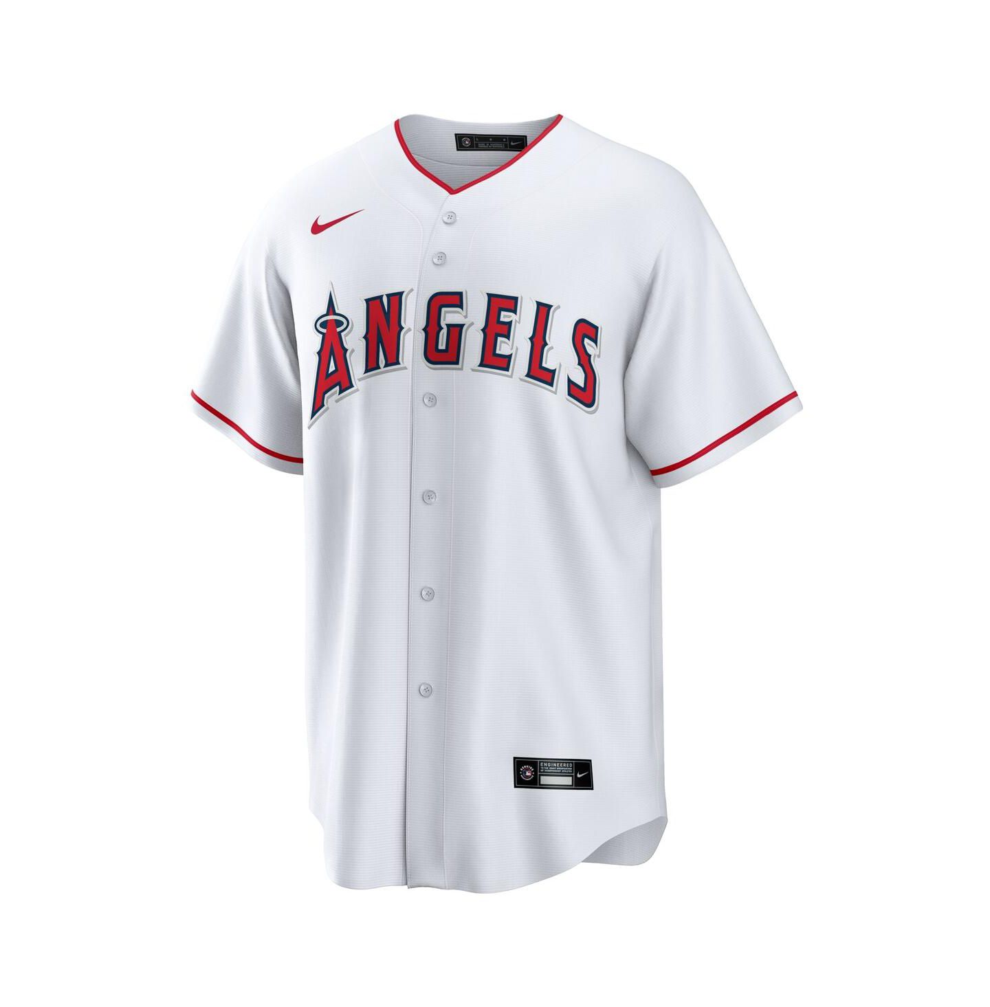 Мужской топ Nike White Los Angeles Angels 1 Dad Home Replica Jersey — фото 2